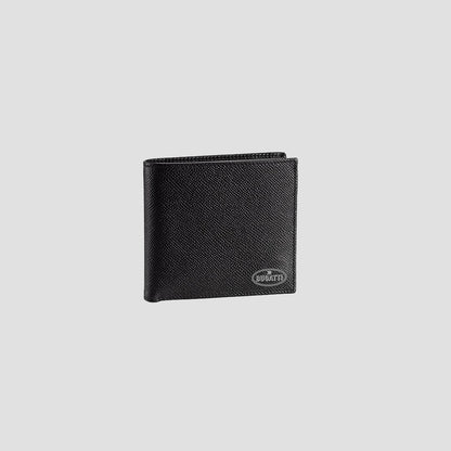 BUGATTI BLACK LEATHER MACARON WALLET