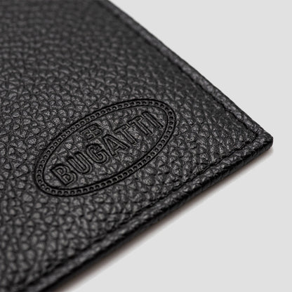 BUGATTI BLACK LEATHER MACARON WALLET