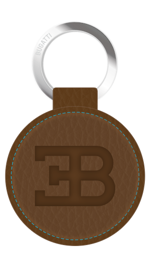 EB LEATHER KEYRING